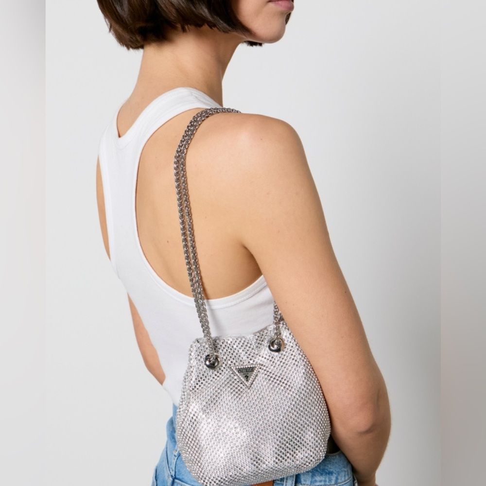 GUESS Silver Chain Bag